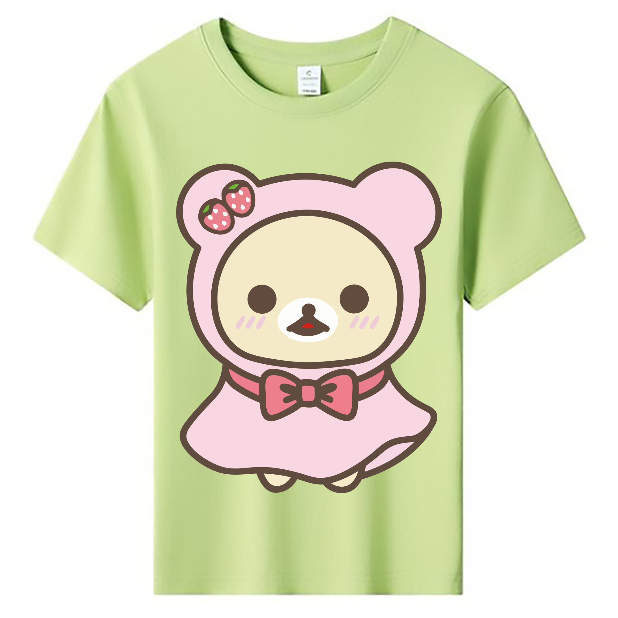 （画像用） リラックマ リラックマ キイロイトリ Rilakkuma Korilakkuma Kiiroitori 綿100％キッズTシャツ（フロントプリント）